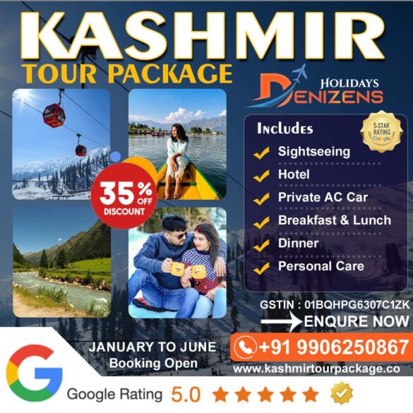 Ultimate Srinagar-Gulmarg-Pahalgam Itinerary: Kashmir's Golden Triangle with Denizen Holidays Discover Kashmir's soul through its iconic trifecta: Srinagar's Mughal elegance, Gulmarg's alpine thrills, and Pahalgam's serene river valley. At Denizen Holidays, we craft seamless Kashmir tour packages along this legendary route—blending luxury, adventure, and cultural immersion into one unforgettable journey. Why This Itinerary? • Perfect Pacing: 6 days to experience Kashmir’s diversity without rush • All-Season Magic: Snowy Gulmarg winters, flower-carpeted Pahalgam summers • Curated Luxury: Heritage houseboats, ski-in/ski-out resorts, and riverside log cabins Day-by-Day Breakdown Table: Golden Triangle Highlights Day Destination Experiences Denizen Special 1 Srinagar Shikara ride on Dal Lake • Sunset at Shalimar Bagh • Spiced Kahwa on houseboat Private floating market breakfast 2 Gulmarg Gondola to Phase 2 (13,780 ft) • Skiing/grass-sledging • Golf at 8,690 ft Priority gondola tickets + gear rental 3 Gulmarg Strawberry picking (May-July) • Mountain biking • Stargazing at Apharwat Peak Guided backcountry snowshoeing (winter) 4 Pahalgam Lidder River rafting • Betaab Valley photography • Pony ride to Baisaran Hills Riverside BBQ picnic 5 Pahalgam Saffron farm visit • Trek to Tarsar Lake • Kolahoi Glacier views Gujjar shepherd hut lunch 6 Departure Pashmina shopping • Heritage walk in Old City Free saffron gift hamper Tailored Kashmir Trip Packages 1. Classic Kashmir Tour Package (6D/5N) • Price: ₹42,999/person (Deluxe) • ₹58,500 (Luxury) • Includes: o Accommodation: Houseboat + 4-star hotels o All transfers in a private SUV o Gondola Phase 1 & 2 tickets o Daily breakfast + 3 special dinners 2. Kashmir Honeymoon Trip Package (7D/6N) • Romance Enhancers: o Private Shikara with flower canopy o Couples’ spa in Gulmarg o Candlelit Wazwan dinner • Add-ons: Hot air balloon over Betaab Valley (₹12,500) 3. Corporate Retreats (Customizable) • Unique Activities: o Gulmarg: Skiing team challenges • Peak strategy sessions o Pahalgam: Rafting leadership drills • Saffron farm CSR visits • Logistics: o Dedicated conference spaces o Group discounts for 15+ pax Essential Travel Tips • Best Time: o Snow Sports: December-February o Valley Blooms: April-June o Autumn Hues: September-November • Permits: Inner Line Permit (ILP) required. Denizen handles digitally! • Packing: Layers + sunglasses (Gulmarg UV is intense) Why Choose Denizen Holidays? • Skip-the-Line Access: Priority bookings for gondola, Shikaras, and Mughal Gardens • Safety First: Certified mountain guides • 24/7 medical support • Weather-alert system • Sustainable Travel: Carbon-offset transfers • Plastic-free tours • Local artisan partnerships Sample Pricing (Per Person) Package Type Budget Deluxe Luxury Classic (6D/5N) ₹32,999 ₹42,999 ₹58,500 Honeymoon (7D/6N) ₹48,500 ₹62,000 ₹81,999 Corporate (6D/5N) Custom quote (Groups of 10+) Includes AV equipment Book Your Kashmir Adventure Don’t just visit Kashmir—live it. From Gulmarg’s powdery slopes to Pahalgam’s emerald meadows, we turn dreams into itineraries. 🌐 Explore Packages: www.kashmirtourpackage.co 📱 WhatsApp Now: 9906250867 "In Kashmir, every mile whispers a new story. Let us write yours."