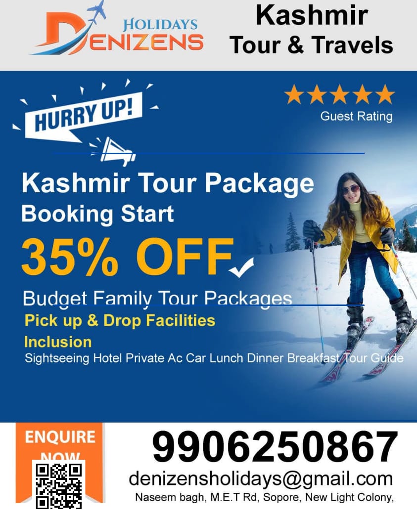 Crafting Your Perfect Kashmir Escape: Unbeatable Deals with Denizen Holidays BUSINESS NAME: Kashmir Tour package | Denizen Holidays | Local tour operator Kashmir| Best Travel Agency in Jammu & Kashmir Naseem Bagh, M.E.T. Rd, Sopore, New Light Colony, Jammu and Kashmir 193201. DESCRIPTION: "Explore enchanting Kashmir with Denizen Holidays - your sanctuary for bespoke tour packages in Jammu and Kashmir! Specialising in crafting unforgettable trips, our agency offers picturesque hill stations, cosy holiday homes, and personalised experiences that showcase the essence of Kashmir. From mesmerising attractions to Kashmiri restaurants and seamless transportation, we cover it all. Experience the serene waters with our unique houseboat rentals and choose from honeymoon getaways to family adventures. Book your dream trip package from Delhi or opt for our immersive 4-night, 5-day itinerary. Let Denizen Holidays bring your Kashmir travel dreams to life! "Discover the enchanting beauty of Kashmir with Denizen Holidays, the leading travel agent in Sopore, Jammu, and Kashmir. We specialise in tours, hill stations, holiday homes, and transportation services, striving to create extraordinary experiences that will leave you in awe. Immerse yourself in the heavenly splendour of this destination with scenic houseboat rentals and curated tours. Enjoy the authentic flavours of Kashmir at our restaurant. Trust Denizen Holidays to turn your dream vacation into a reality. Book now and unlock the captivating wonders of Kashmir!" www.kashmirtourpackage.co CELL NUMBER: 9906250867 KEYWORDS: 1. Primary Keywords: i. Kashmir tour packages from Bangladesh ii. Best family tours in Kashmir iii. Affordable Kashmir honeymoon packages iv. Srinagar-Gulmarg-Pahalgam itinerary 2. Long-Tail Keywords: i. Kashmir houseboat booking tips ii. Skiing in Gulmarg December prices iii. Amarnath Yatra tour package with helicopter 3. Other Key words: 4. Tour operator in Srinagar 5. Kashmir travel agency near me 6. Kashmir to Srinagar 7. Kashmir holiday package 8. Srinagar to Kashmir 9. Pahalgam in Kashmir 10. Srinagar to Pahalgam 11. Kashmir to Gulmarg 12. Srinagar to Gulmarg 13. Package for Kashmir 14. Kashmir tourism packages 15. Kashmir Travel Package 16. Kashmir trip package 17. Kashmir tour package 18. Cheap Tour Package 19. Jammu and Kashmir tour package 20. Kashmir leh 21. Zanskar, Jammu and Kashmir 22. Sonmarg in Kashmir 23. Kashmir tourism places 24. Kashmir travel places 25. Kashmir Valley is the best place to visit 26. Best time to visit Kashmir 27. Best tour package for Kashmir 28. Kashmir tour package from Delhi 29. Kashmir tour packages 30. Full Kashmir tour package 31. Kashmir tour spot 32. Kashmir travelling places 33. Places to visit in Kashmir 34. Kashmir tour package from Srinagar 35. Kashmir tour package from Delhi 36. Kashmir tour package from Kolkata 37. Kashmir tour package from Bangalore 38. Kashmir tour package Kolkata 39. Kashmir tour package cost 40. Kashmir tour packages from Ahmedabad 41. Best time to visit Kashmir with family 42. Veena World 43. Kashmir tour package from Kerala 44. Kashmir tour guide 45. Kashmir tour package from Mumbai 46. Kashmir tour package from Hyderabad 47. Kashmir tour package Surat 48. Is October a good time to visit Kashmir? 49. Is March good time to visit Kashmir? 50. April Kashmir tour package 51. Kashmir tour package from katra 52. Ladakh Kashmir tour package 53. Kashmir tour packages from kerala 54. Kashmir tour packages from mumbai with price 55. Kashmir tour package Ahmedabad 56. Best time to visit Kashmir for a honeymoon 57. How many days are required for the Kashmir Trip? 58. IRCTC Kashmir tour package 2024 59. IRCTC Kashmir tour package 2025 60. Kashmir tour package 6 nights 7 days 61. Kashmir tourist locations 62. Tourist attractions in Kashmir 63. Places to see in Srinagar, Kashmir, India 64. Tourist destinations in Kashmir 65. Kashmir places to go KEY WORDS FOR LEH a. Leh tour package b. Leh tour package c. Leh Ladakh tour package d. Leh Ladakh package from Delhi e. Leh tour package 2025 f. Budget Leh Ladakh tour package g. Leh holiday package h. Leh adventure tour package i. Leh Ladakh family tour j. Leh honeymoon package k. Leh tour package for couples l. Leh sightseeing package m. Leh Ladakh package from Mumbai n. Leh group tour package o. Leh tour package with airfare p. Best Leh Ladakh tour packages q. Leh trip package r. Leh Ladakh road trip package s. Leh Ladakh luxury tour package t. Leh Ladakh tour package with Pangong Lake u. Leh Ladakh bike tour package v. Leh package with Nubra Valley w. Leh Ladakh trekking package x. Ladakh tour package from Bangalore y. Leh and Ladakh tour itinerary z. Leh travel package with sightseeing What are the best Kashmir tour packages? Top-rated Kashmir travel packages for couples/families? Best time to book a Kashmir tour package? Affordable Kashmir tour deals this year